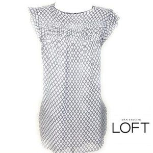 LOFT Flutter Cap Sleeve Blouse